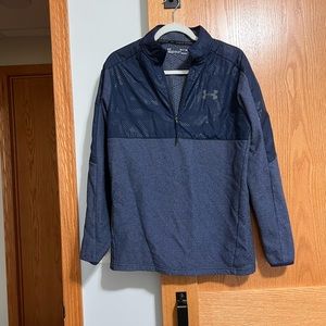 Under armor half zip. Navy blue size small.